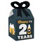 Big Dot of Happiness Cheers and Beers to 21 Years - Square Favor Gift Boxes - 21st Birthday Party Bow Boxes - Set of 12